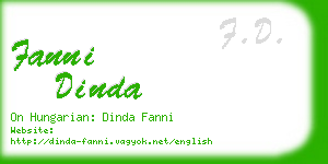 fanni dinda business card